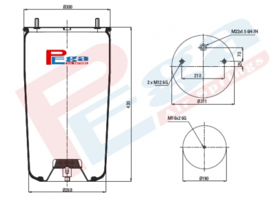 P10.4881.S02 Пневморессора W01-M58-8601 верхняя часть от W01-M58-8602 . (Pega P10.4881.S02 Пневморессора W01-M58-8601 верхняя часть от W01-M58-8602 .)
