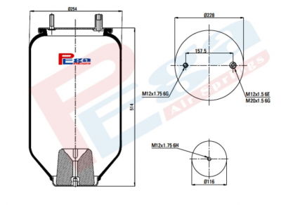 P10.4159.S05 Пневморессора W01-M58-0736 верхняя часть от W01-379-9131;M58-7548;M58-8859 . (Pega P10.4159.S05 Пневморессора W01-M58-0736 верхняя часть от W01-379-9131;M58-7548;M58-8859 .)