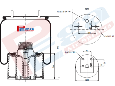 P10.940.CP Пневморессора W01-M58-8613 сборка (Pega P10.940.CP Пневморессора W01-M58-8613 сборка)