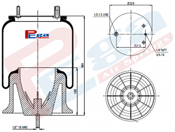 P10.9780.CP Пневморессора W01-358-9780 сборка